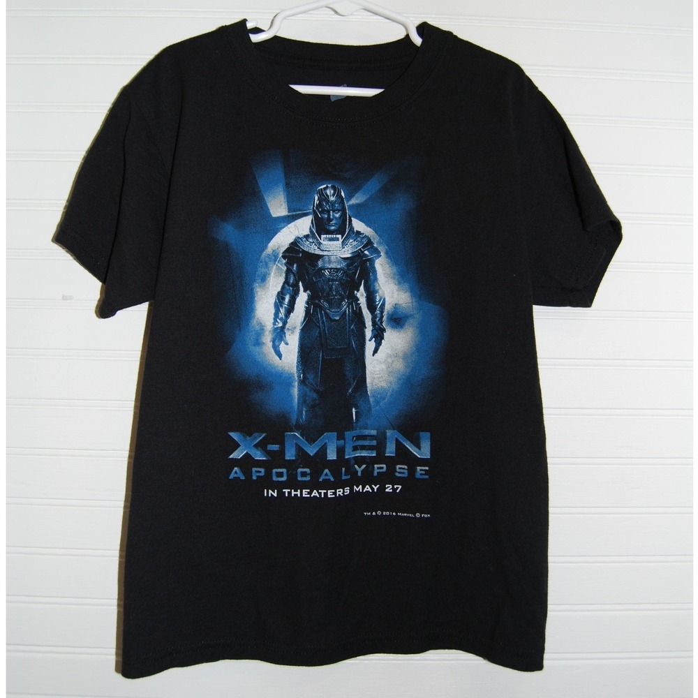 X-MEN Apocalypse t-shirt Youth medium 2016 Marvel‎ Fox Movie Promo Black Tee